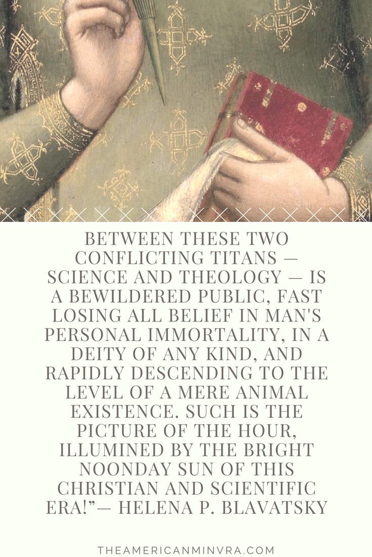 “Between these two conflicting Titans — Science and Theology — is a bewildered public”
