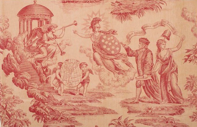 Minerva leads America in “The Apotheosis of Benjamin Franklin and George&nbsp;Washington”