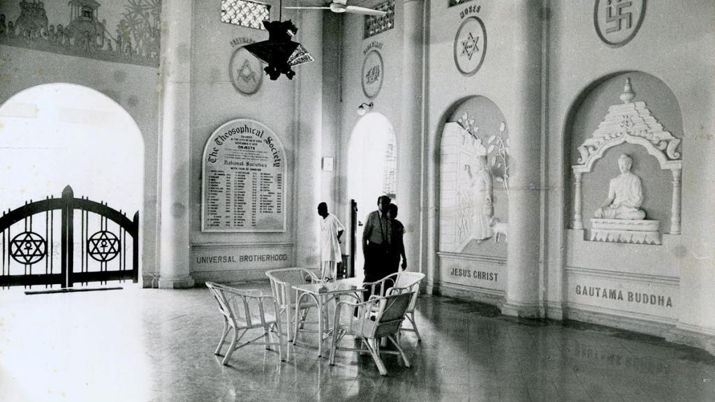 The Hall of Religions at the Theosophical Society in Adyar. The world headquarters of the society was established in Madras in 1882. | Photo Credit: THE HINDU ARCHIVES